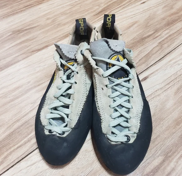 La Sportiva Mythos Climbing Shoes Made In Italy Women 7 Gray 38 - Picture 5 of 5